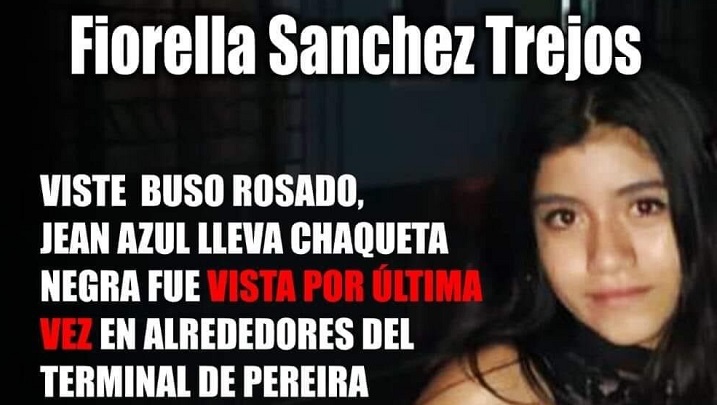 Fiorella Sánchez Trejos desapareció en Pereira
