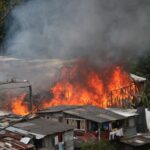 Incendio consume casas de Santa Ana en Villamaría, Caldas