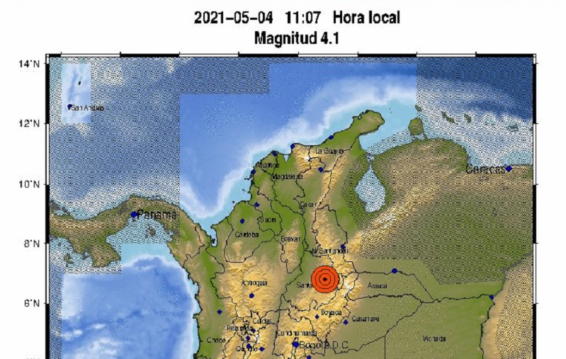 Temblor de 4.1 sacudió a varias ciudades de Colombia