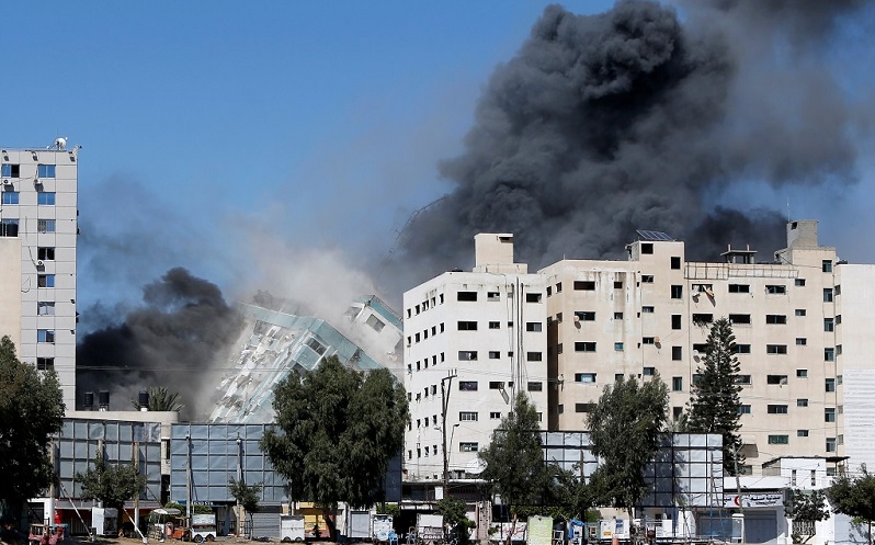 Destruido el edificio al-Jalaa