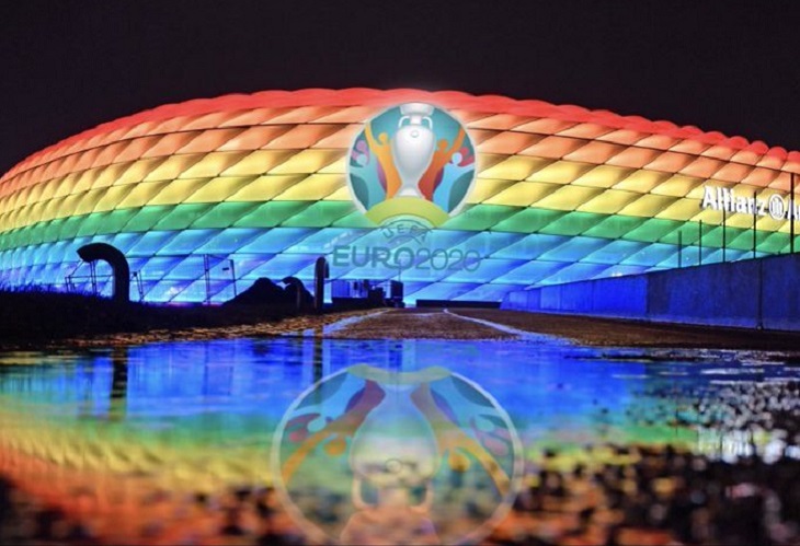 UEFA rechaza iluminar estadio de Múnich con bandera arcoíris