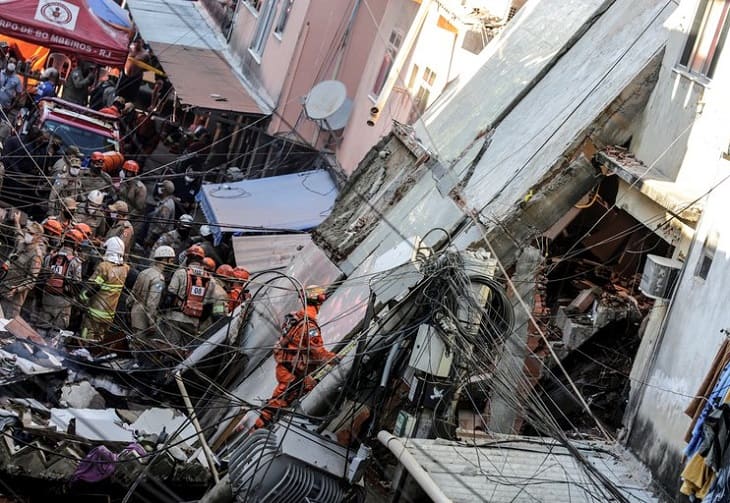 El desplome de un edificio de Río de Janeiro causa un muerto y tres heridos