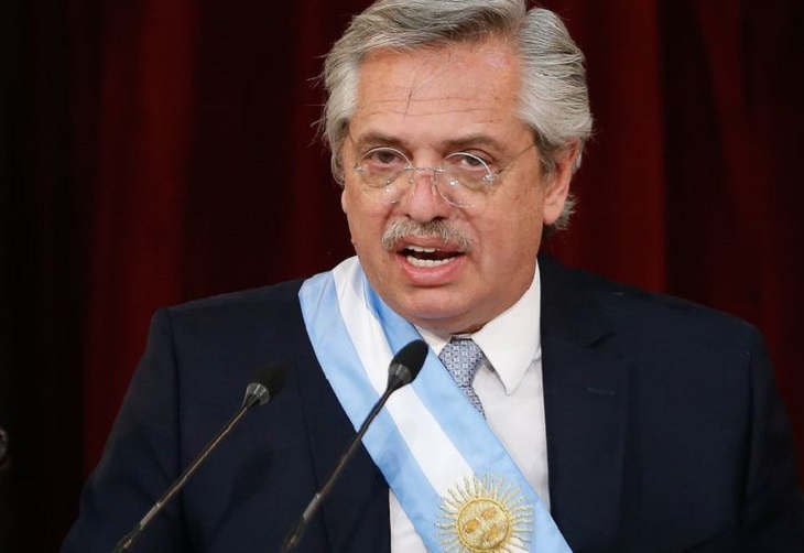 El presidente argentino, Alberto Fernández