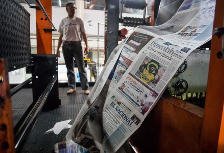 La Justicia venezolana eleva de 13 a 30 millones la multa al diario El Nacional