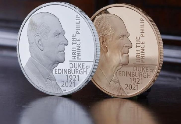Reino Unido lanza una moneda de 5 libras conmemorativa del duque de Edimburgo