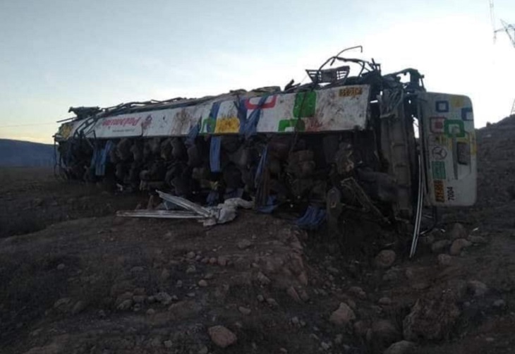 Mueren 27 mineros en accidente de ómnibus de Palomino en Nasca
