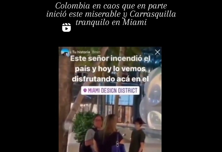 Colombiano se ofende al encontrar al exministro Carrasquilla en Miami