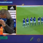 Alberto Gamero llorando en rueda de prensa de Millonarios