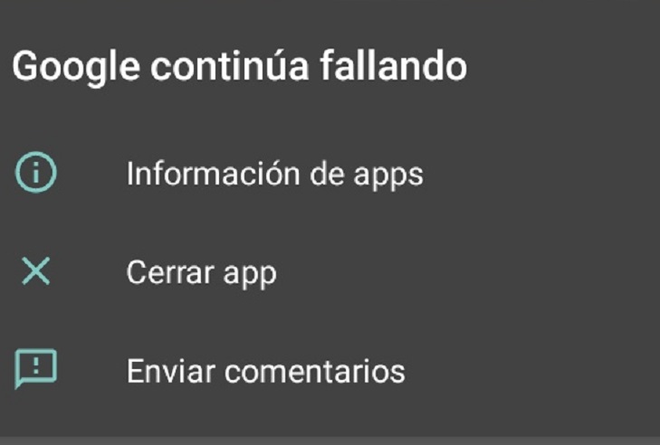 Google continúa fallando:
