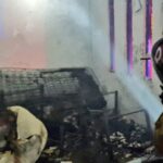 Brutal video de anciano intentando salir de un incendio en Medellín