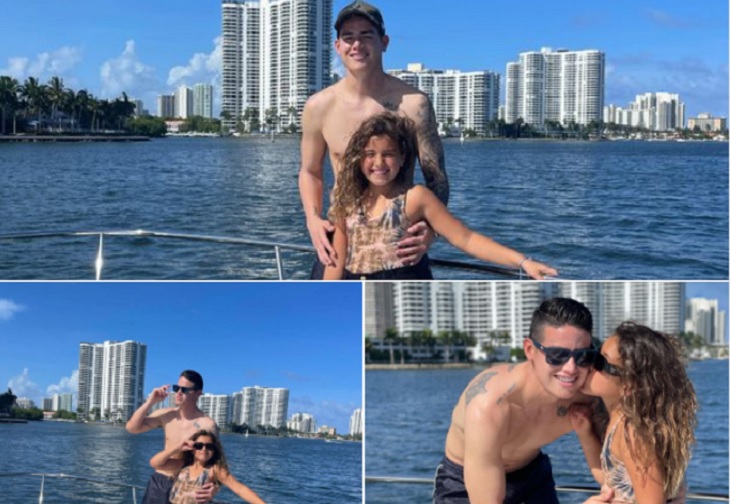 Las 3 fotos que James Rodríguez se tomó con su hija en Miami