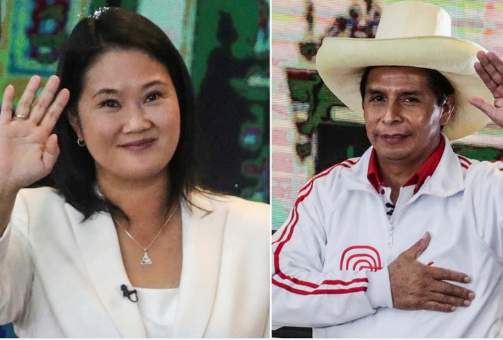 La apretada disputa de Keiko y Castillo es casi un empate en Perú
