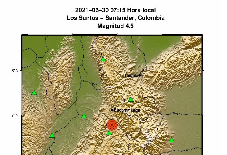 Temblor de 4.5 se sintió en las principales ciudades de Colombia
