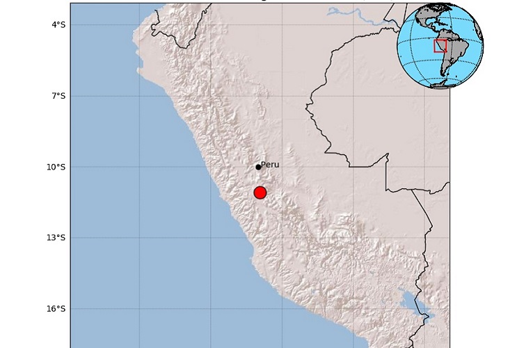 Terremoto de magnitud 5,8 sacudió a Perú este martes