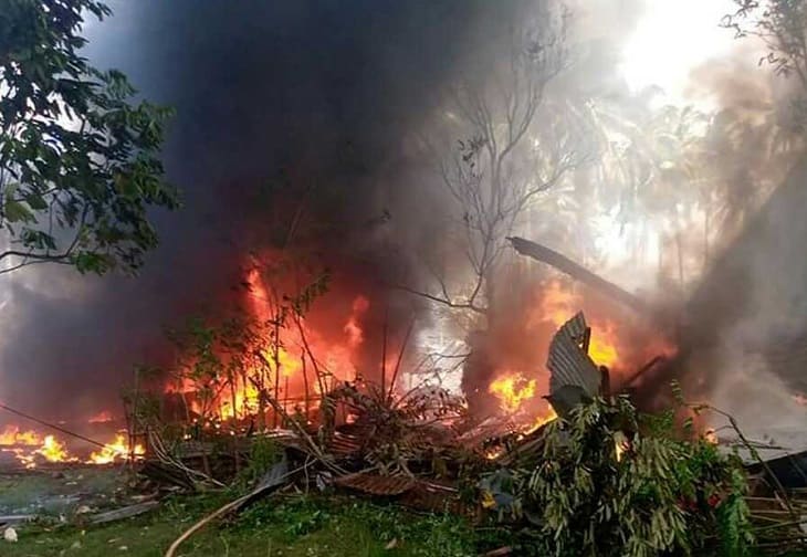 Avion accidente en Filipinas