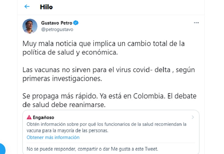 Trino engañoso de Gustavo Petro