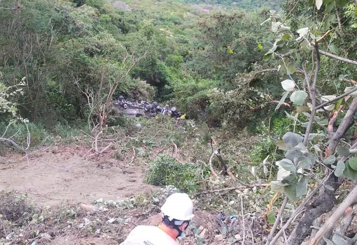 Edinson Yaima rodó más de 100 metros con su camión en Alto de Canecas