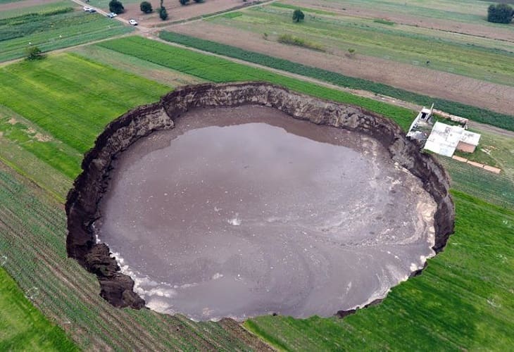 El gran socavón del centro de México se originó por causas naturales