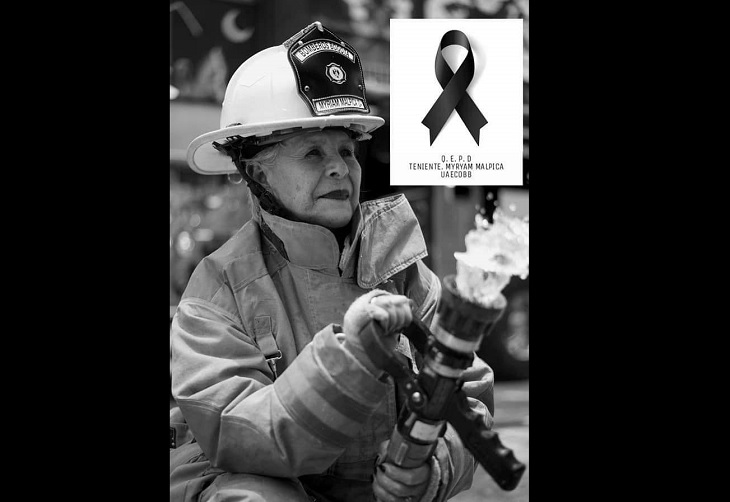 Muere Myriam Malpica, la icónica Teniente de Bomberos de Bogotá