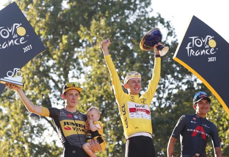 Pogacar se abre paso en la leyenda del Tour, Van Aert bate a Cavendish