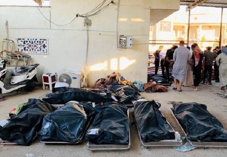 Suben a 92 los muertos por el incendio en un hospital para covid-19 en el sur de Irak