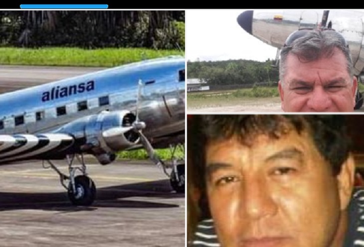 ¿Quiénes son los tripulantes del avión de Aliansa que cayó en Guatiquía ?