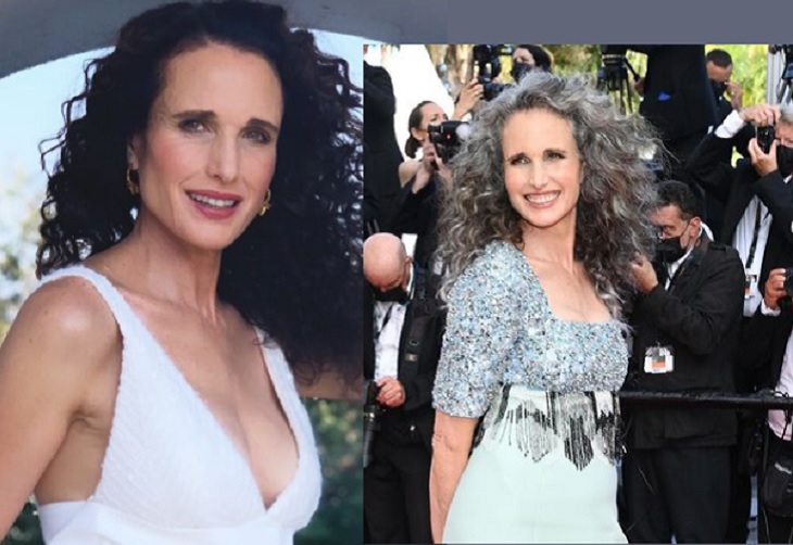 Andie Macdowell reivindica las canas y se presenta al natural en Cannes