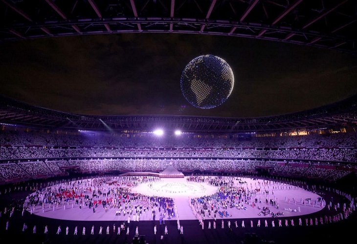 Más de mil drones iluminaron el cielo de Tokio en Ceremonia de Apertura