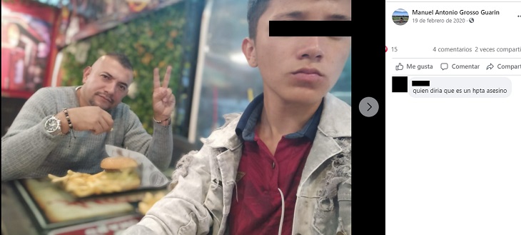 Insultos al hijo y familia de Manuel Grosso Guarín