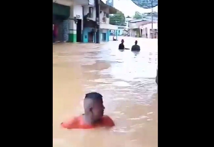 Inundación en Zaragoza, Bajo Cauca antioqueño este 27 de julio