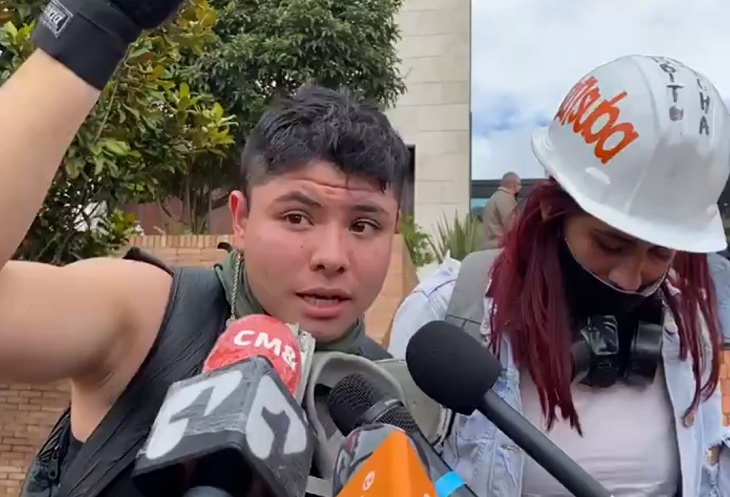Jóvenes de la Primera Línea explican porqué no negociarán en Bogotá
