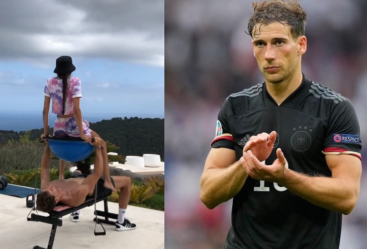 Leon Goretzka ha compartido su particular sesión de entrenamiento que consiste en levantar varias veces a su novia, Mathea Fischer.