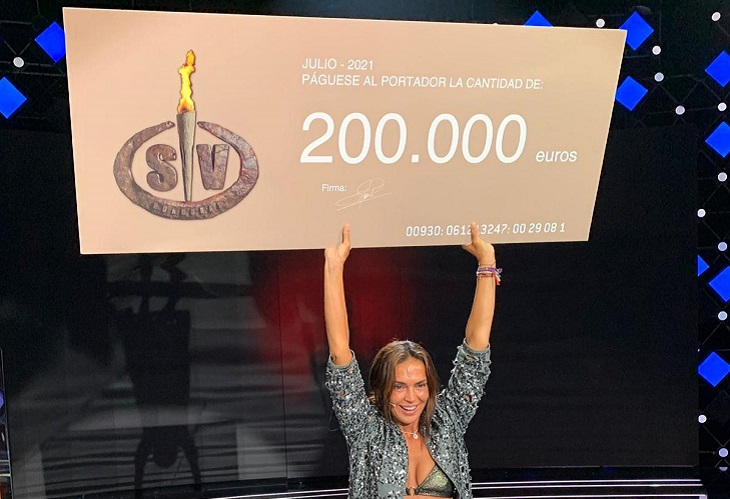 Olga Moreno; gana Supervivientes y celebra con David, hijo de Rocío Carrasco