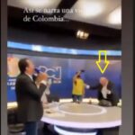 Celebración de Carlos Antonio Vélez por la selección Colombia