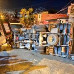 Increíble accidente de 3 vehículos en barrio Los Mangos de Medellín