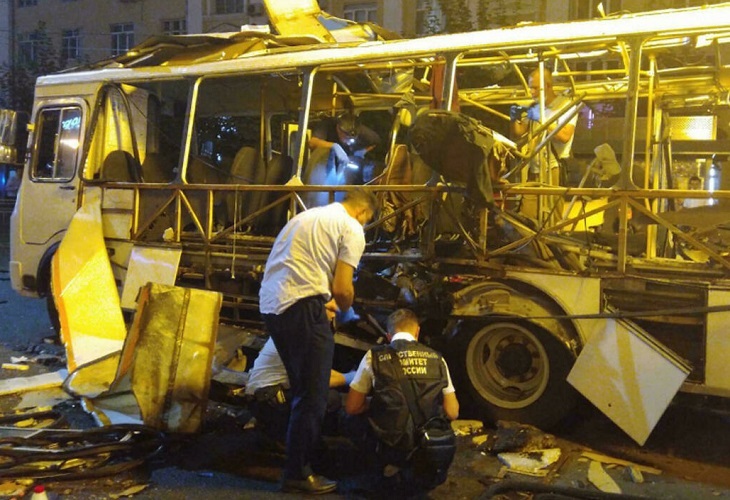 Dos muertos y 17 heridos en la explosión de autobús en la ciudad rusa de Voronezh