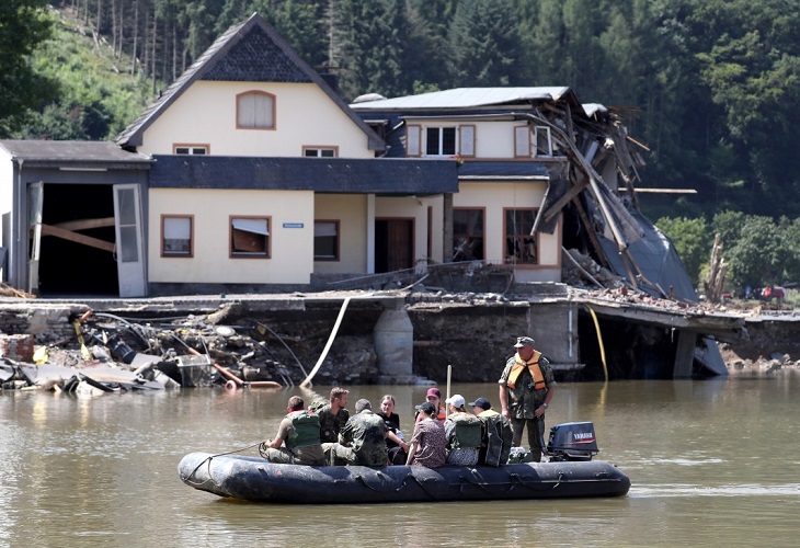Las inundaciones en Alemania y Países Bajos, causadas por el cambio climático