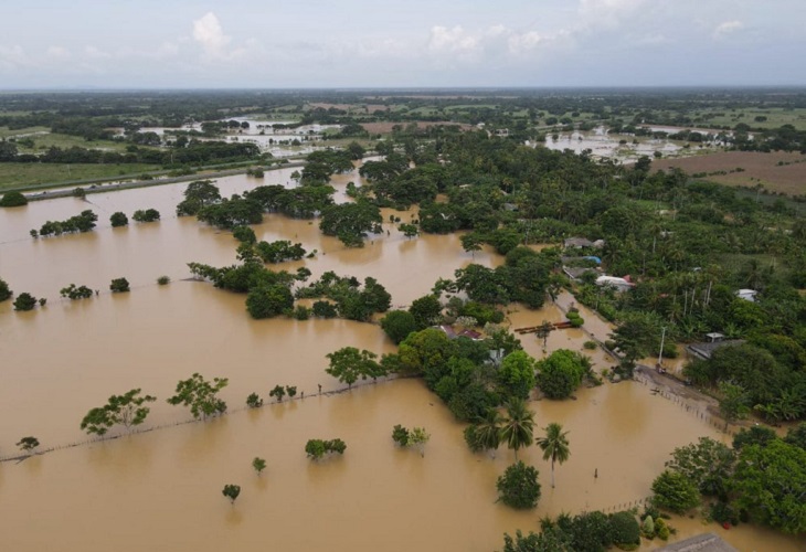 Emergencia en Sarandelo, Lorica, por desborde del río Sinú