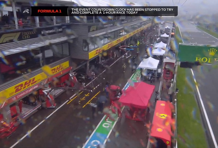 F1 indecisa y el tremendo retraso del inicio del GP de Bélgica por lluvia