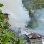 3 casas se quemaron tras incendio en barrio Galán, Manizales