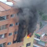 Incendio consume un apartamento en Villas de Fidelena en Sabaneta