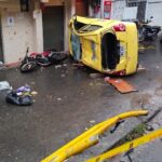 Muere taxista tras volcar su auto en el barrio Pablo Escobar de Medellín