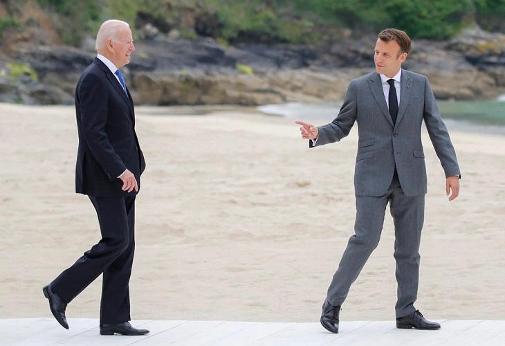 Biden y Macron acuerdan reunirse en Europa en octubre para rebajar las tensiones