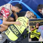 Cristiano regaló su camiseta a la mujer a la que dio un balonazo