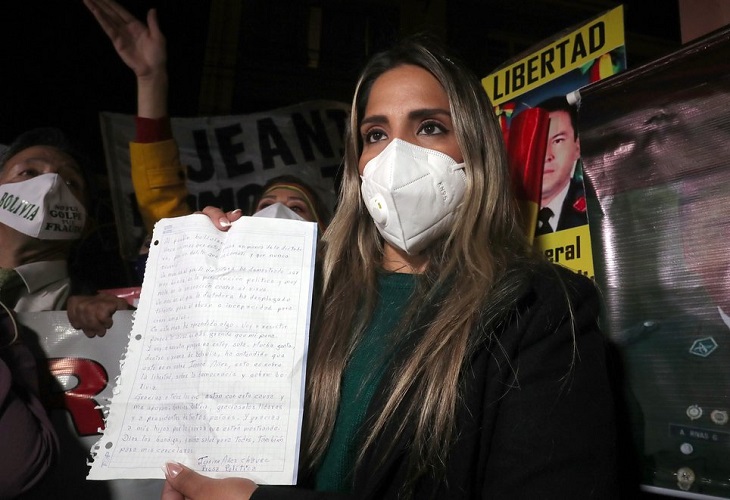 La hija de Áñez dice que no teme a las amenazas en Bolivia y que no se callará