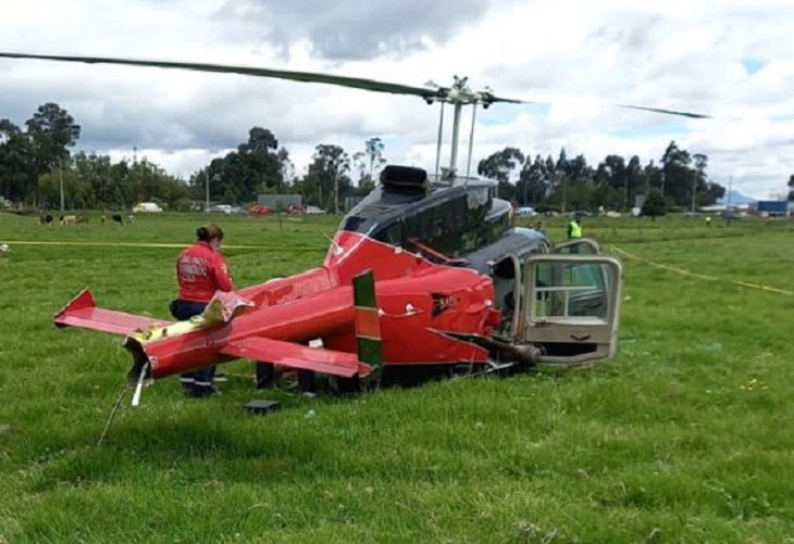 Helicóptero de SADI, taxi aéreo, sufrió percance en la vereda Fonquetá, de Chía