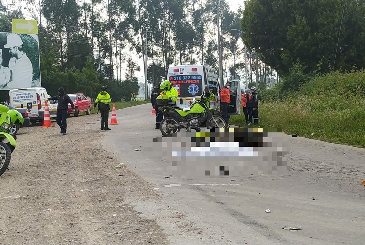 Muere motociclista tras accidentarse en la vía Zipaquirá - Nemocón
