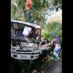 Impresionante accidente en la autopista Norte, después del peaje de Niquía