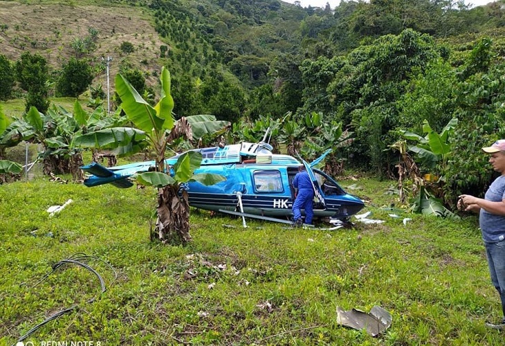 Captan a terrizaje forzoso de helicóptero de Heliservice en Cañasgordas