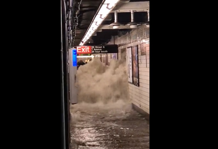 Se inunda el Metro de Nueva York y la ciudad es declarada en emergencia por Ida